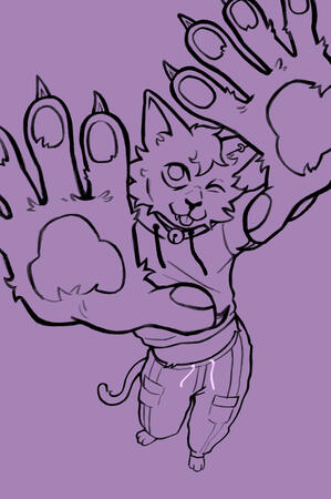 Full Body Furry Lineart