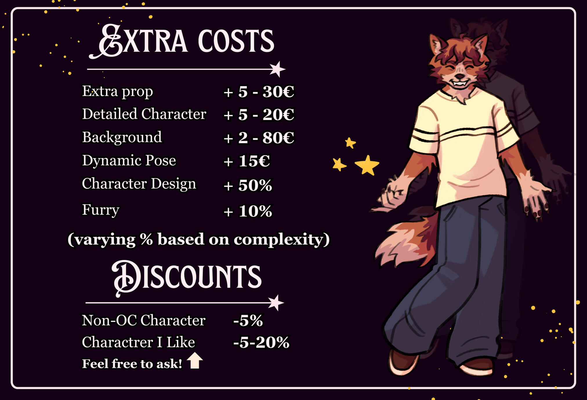 Extra Costs and Discounts