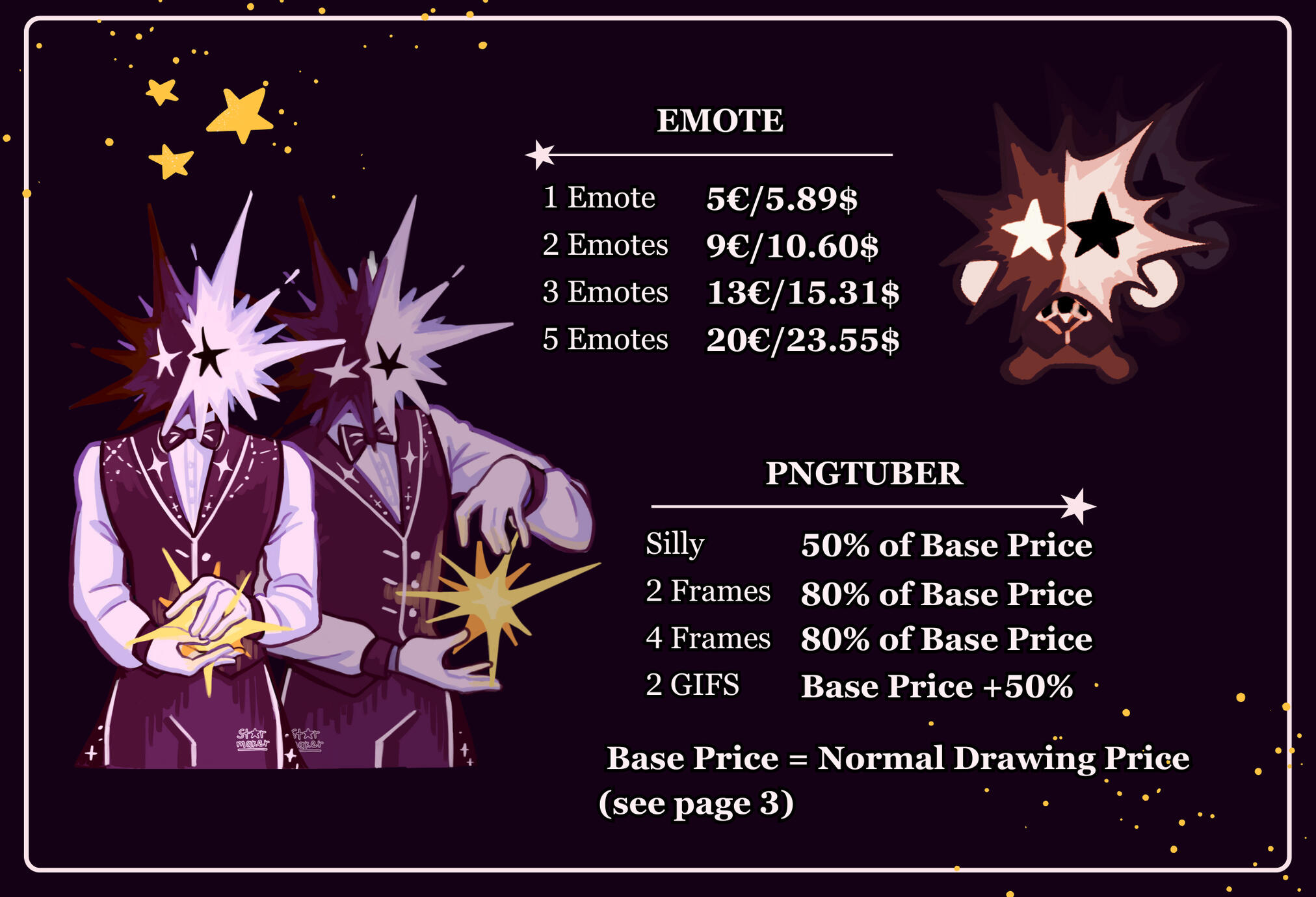 Emote and PNGtuber Prices