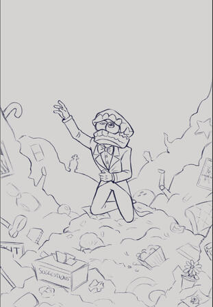 Full Body and Background Sketch